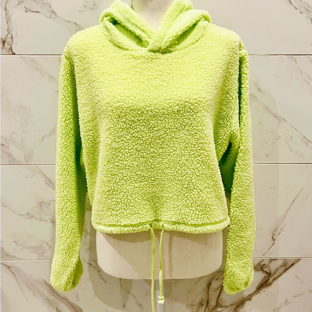 Wild Fable Neon Green Sherpa Hoodie